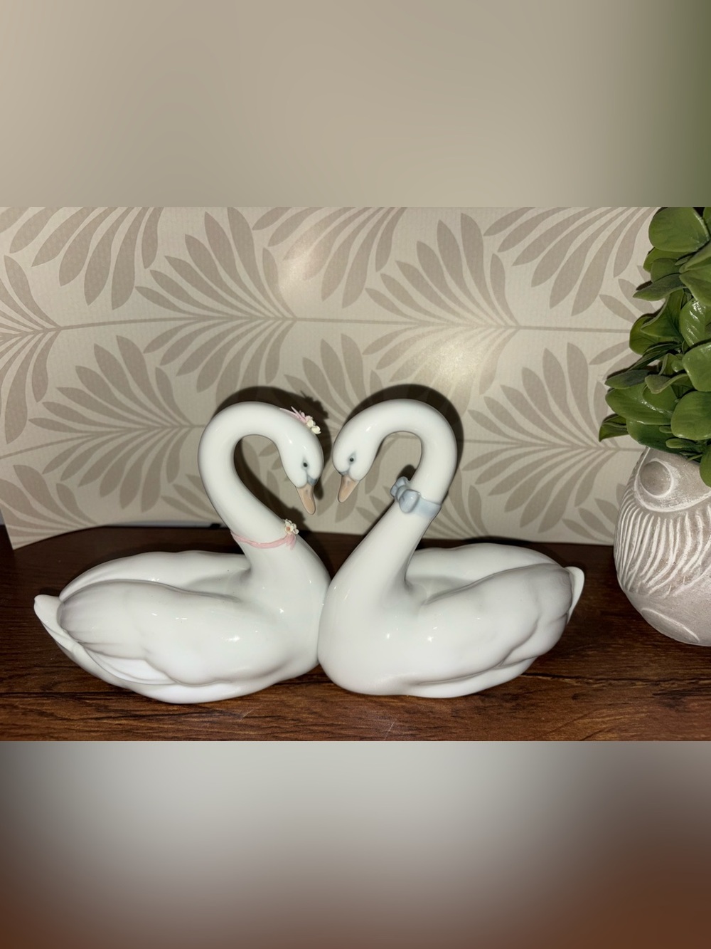 LLADRO Spain "Endless Love" Swans Figurine #6585 Bridal Wedding Anniversary